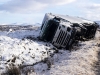 Lorry overturned by Storm Henry