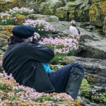 John Patton takes picture of puffin