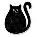 black-fat-cat-illustration-isolated-white-background-41290855